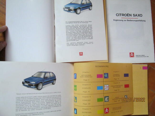 Citroen Saxo 3 instr.obslugi, ksiazka przegladow