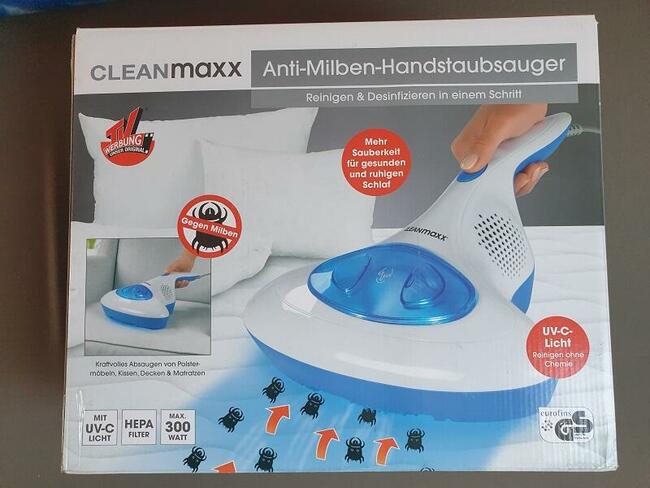 Odkurzacz ręczny ze światłem UV-C