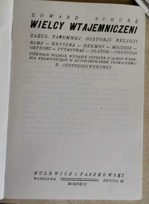 Edward Schure Wielcy Wtajemniczeni Rama