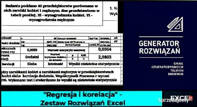 Statystyka Zestaw 4 Rozwiązań Excel. poziom - Studia