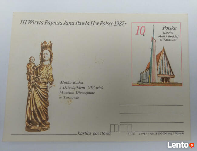 Karty Pocztowe z pielgrzymki Jana Pawła II - 8 sztuk