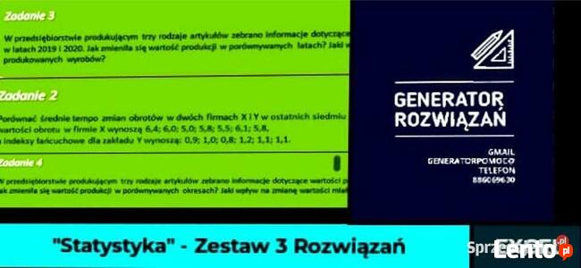 Indeksy statystyczne- Zestaw 4 Rozwiązań Excel. Studia