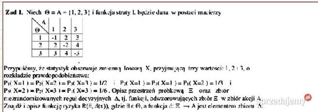 Niezrandomizowane reguły decyzyjne - Zestaw 1 Rozwiązani