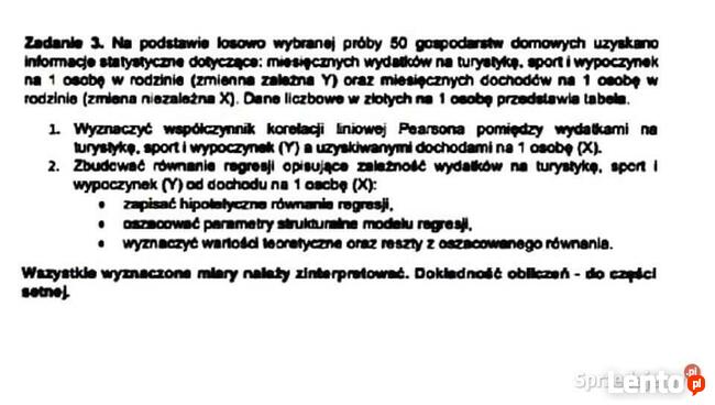 Zadanie kontrolne ze Statystyki - rok 2020/2021 - Excel
