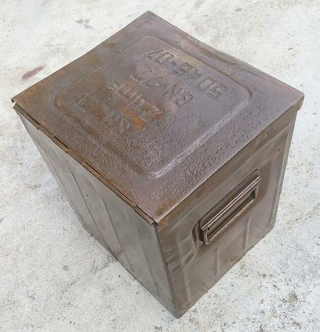 SKRZYNKA POJEMNIK MAGAZYNOWY METALOWY ZAMYKANY HOB