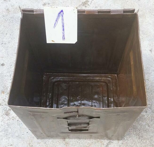 SKRZYNKA POJEMNIK MAGAZYNOWY METALOWY ZAMYKANY HOB