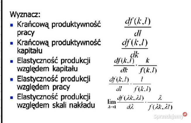 Funkcja Cobba-Douglasa - Rozwiązanie zadania Excel. Studia
