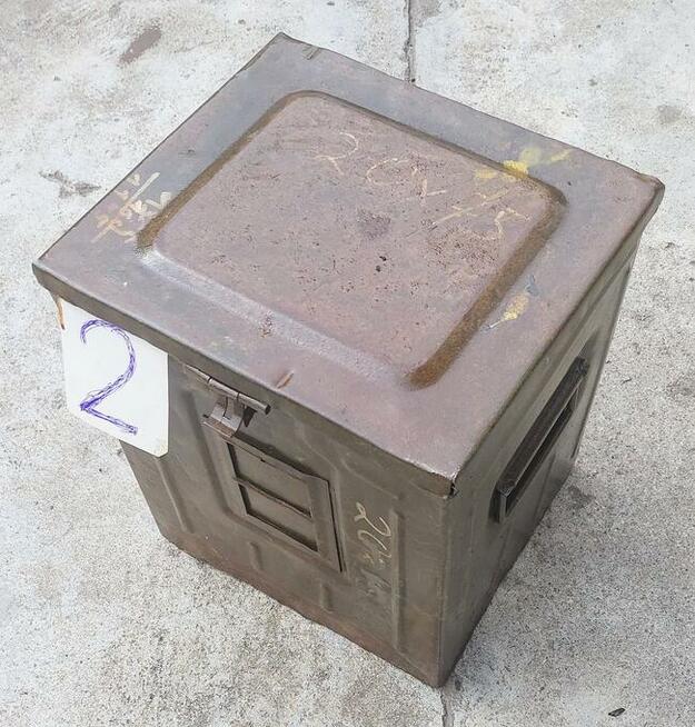 SKRZYNKA POJEMNIK MAGAZYNOWY METALOWY ZAMYKANY HOB