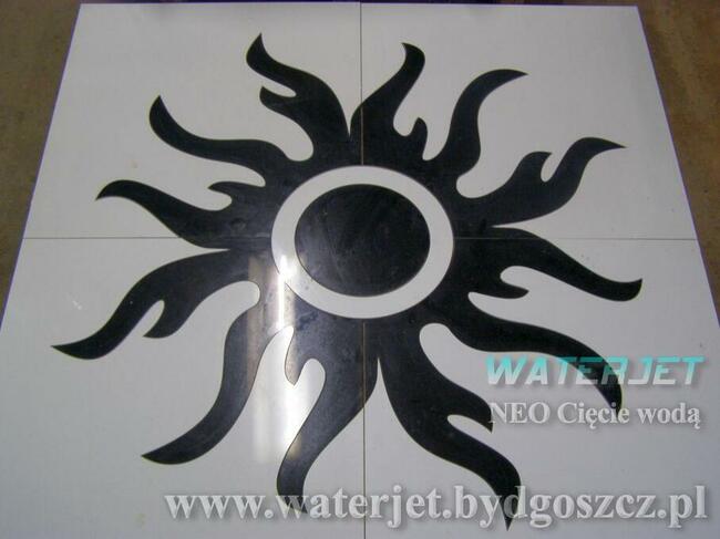 Cięcie wodą płytek ceramicznych, z gresu i innych Bydgoszcz