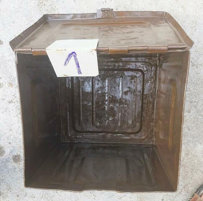 SKRZYNKA POJEMNIK MAGAZYNOWY METALOWY ZAMYKANY HOB