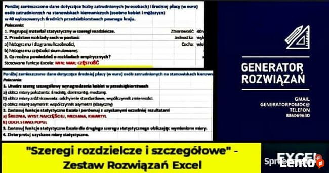 Szeregi rozdzielcze i szczegółowe - Zestaw Rozwiązań Excel