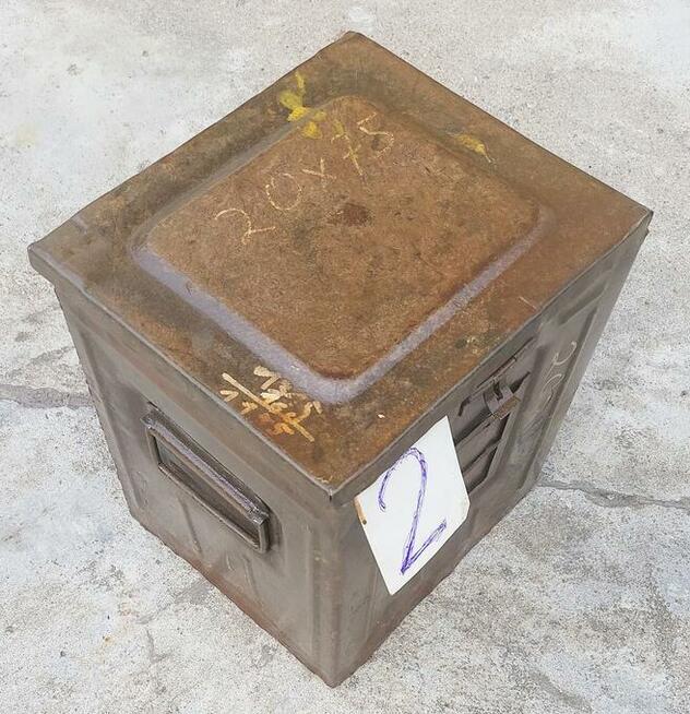 SKRZYNKA POJEMNIK MAGAZYNOWY METALOWY ZAMYKANY HOB