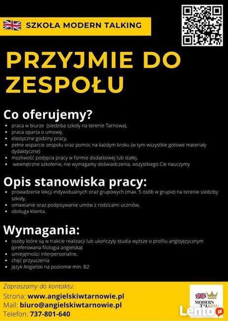 Nauka języka angielskiego - elastyczne godziny pracy