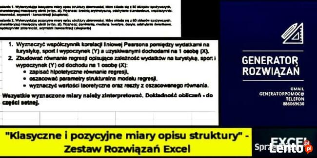 Klasyczne i pozycyjne miary opisu struktury - Excel.