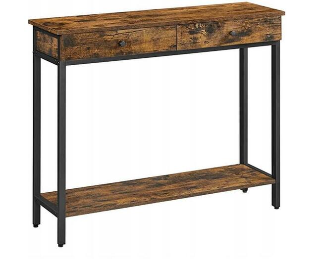 Konsola Konsolka odcienie brązu mat 100 x 30 cm Rustykalna