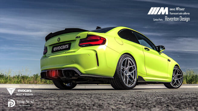 BMW M2 Munnaru Yellow Matt 555KM 720Nm 2018r - Wynajem
