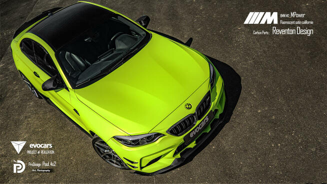 BMW M2 Munnaru Yellow Matt 555KM 720Nm 2018r - Wynajem