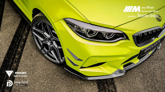 BMW M2 Munnaru Yellow Matt 555KM 720Nm 2018r - Wynajem