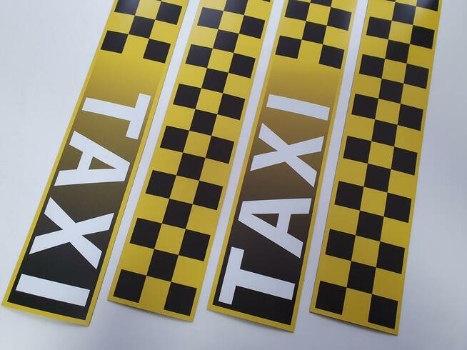oznaczenia taxi Kraków cenniki herby magnesy numery boczne