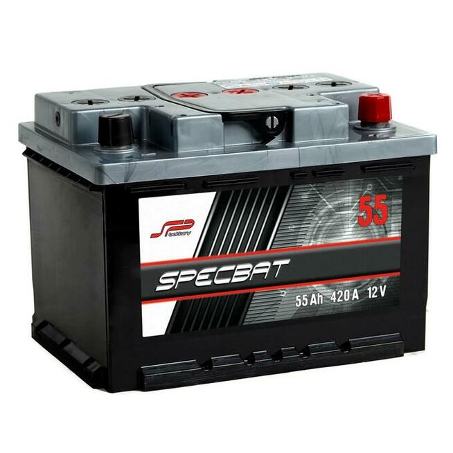 Akumulator SPECBAT 55Ah 420A EN PRAWY PLUS niski