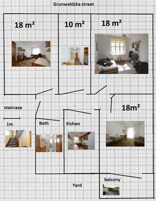 Mieszkanie 4 pokojowe GRUNWALD 82M OD 1 Października !