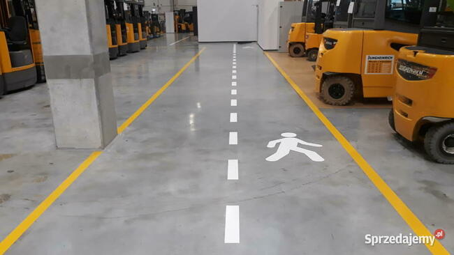 Malowanie linii Oznakowanie poziome Parkingi Hale Garaże﻿