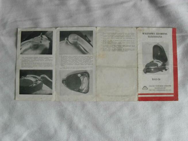Gramofon WGE-56 : Instrukcja obsługi