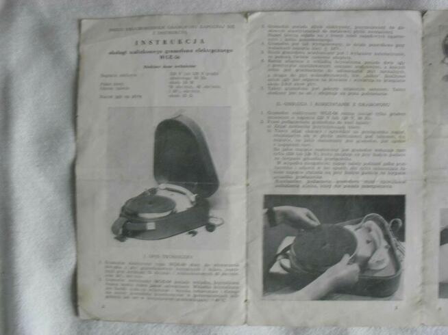 Gramofon WGE-56 : Instrukcja obsługi