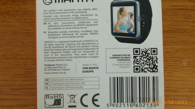 Nowy SmartWatch & Phone MANTA MA429 GUMMO