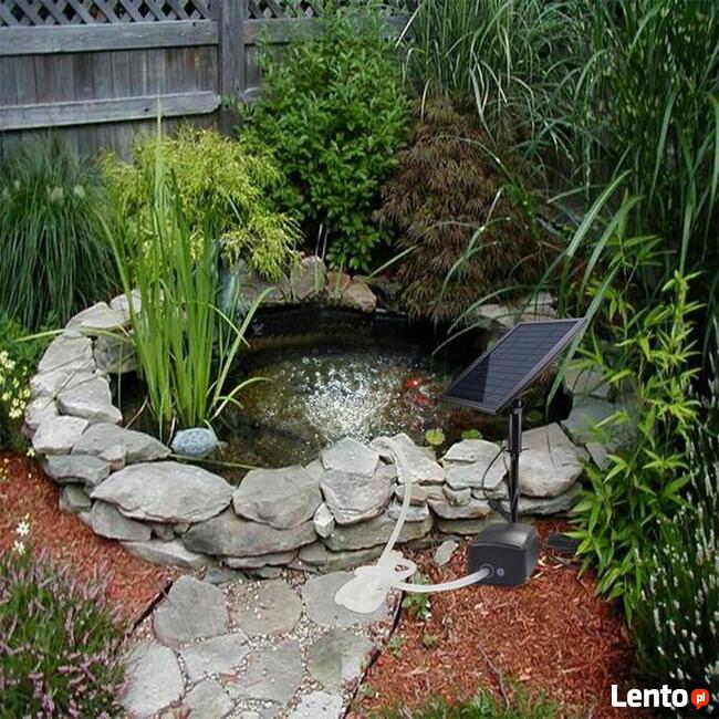 Napowietrzacz solarny.Akumulator.Pompa tlenu.Staw.Oczko wody