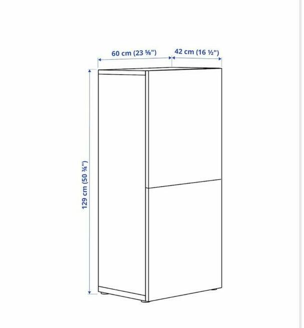 Szafka z drzwiczkami i witrynką Besta IKEA, czarnybrąz