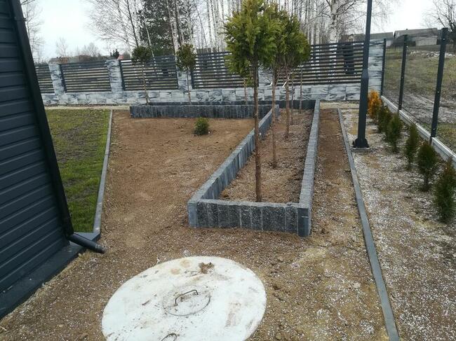 Prace ogrodnicze ziemne ogrodzenia i kostka brukowa.