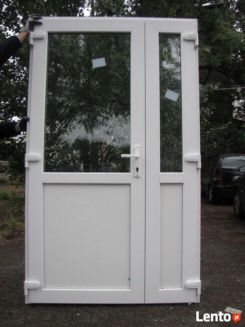 drzwi 150x210 w kolor biały, długa szyba panel, super jakość