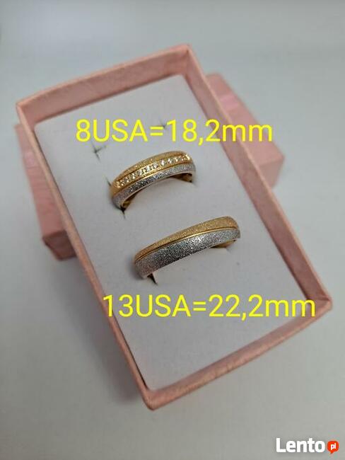 Obrączki ślubne Stainless Steel stal chirurgiczna nierdzewna