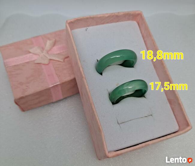 Obrączka ceramiczna łańcuszek kolczyki biała różowa czarna