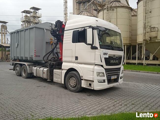 Transport kontenerów , usługi HDS - chwytak do odpadów , zło