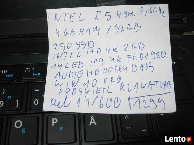 Ultrabook laptop Dell slim alu podswie klaw FullHD 4k Ips I5