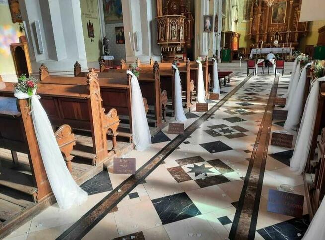 Dekoracje sal i kościołów. Ślub, chrzest, komunia itp.