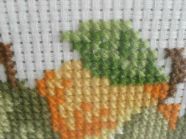 Obraz - Haft krzyżykowy - Owoce - 66x47 cm.