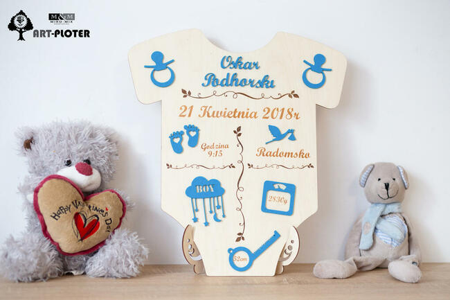 Metryczka Prezent Narodziny Dziecka, Chrzest GrawAtka