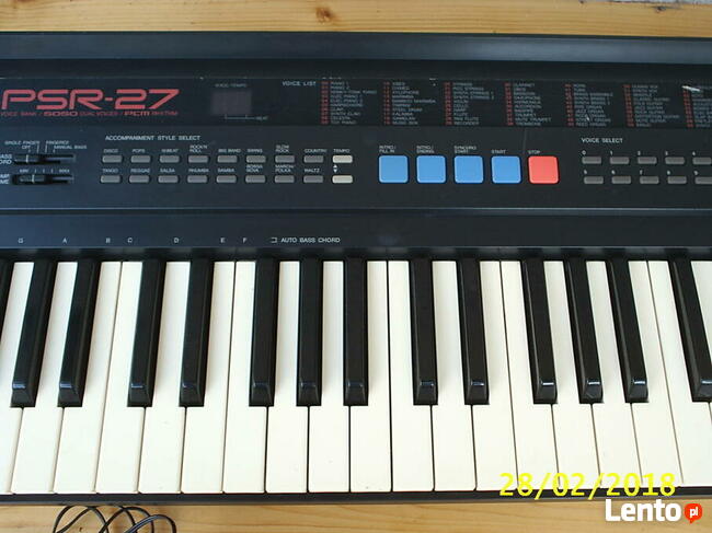 Keyboard Yamaha PSR-27 z osprzętem