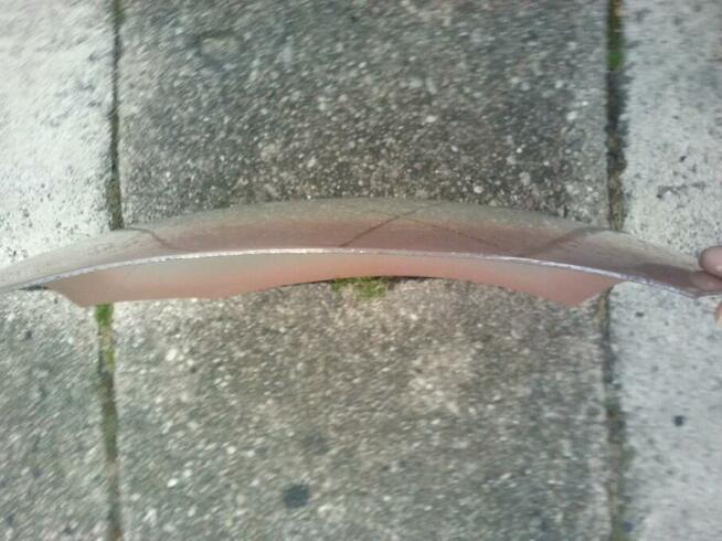 Klosz półpłaski do żyrandola, kinkietu, stare, antyk, 1 szt.