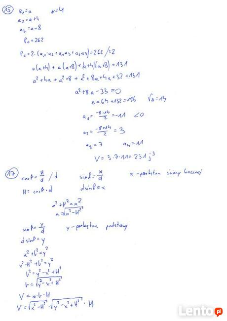 Matematyka korepetycje rozwiązywanie zadań online 24H