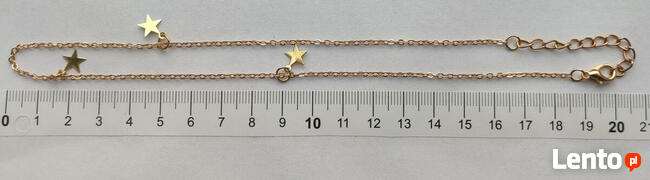 Łańcuszek- trzy gwiazdy kol. złoty - NOWY