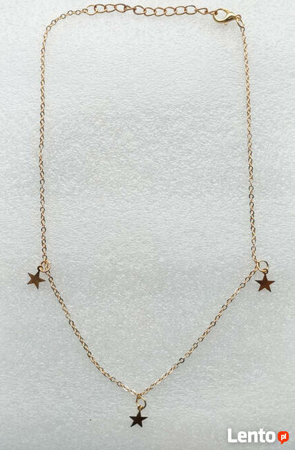 Łańcuszek- trzy gwiazdy kol. złoty - NOWY
