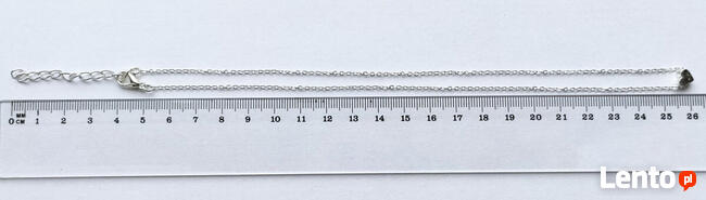 Łańcuszek- serce_srebrne kol. srebrny - NOWY