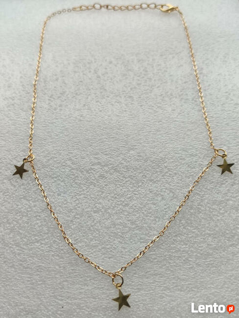 Łańcuszek- trzy gwiazdy kol. złoty - NOWY