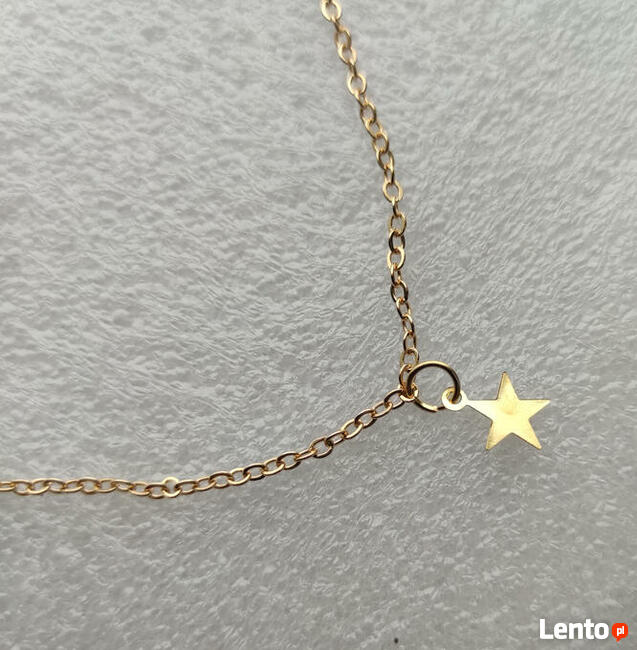 Łańcuszek- trzy gwiazdy kol. złoty - NOWY