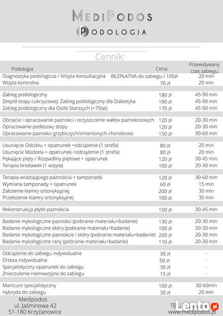 Pedicure Podologiczny dla Osób starszych z dojazdem do domu.