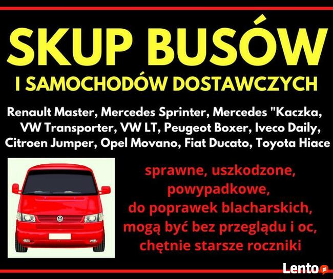 skup Busów każdy stan IVECO MERCEDES Sprinter Auto Kasacja
